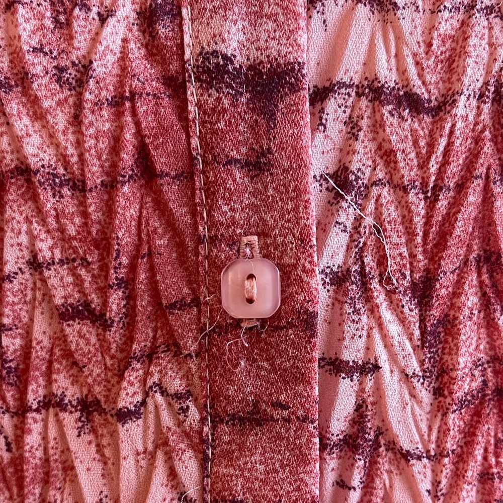Jaipur LIKE NEW Pink Patterned Button-Down Shirt with Collar | Size M - Picture 3 of 6